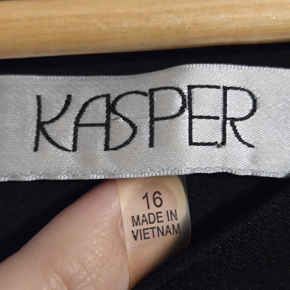 Kasper Black And Blue Pencil Dress Sleeveless Size 16 - Picture 4 of 6